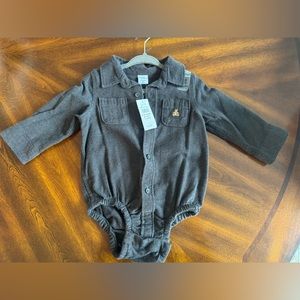 NWT Black button down dress onesie from gap size 6-12 months